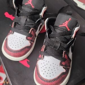 Jordan Black and Red High-Top Sneakers